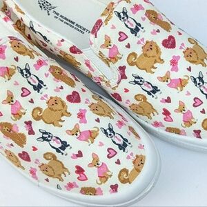 Sneakers Boston Terrier Chihuahua Poodle Pomeranian Print Humane Society 9 NWOB